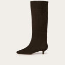 Stockholm High Boots, dark chocolate velvet